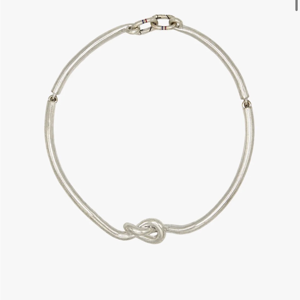 Clare V Le Knot Collar Silver